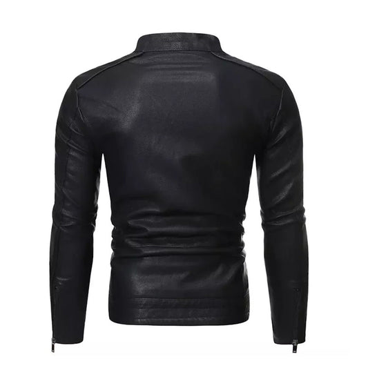 Men's Motorcycle Leather Jacket | Black