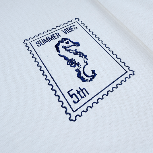 Seahorse - Summer Vibes 5th - Unisex Oversized T-Shirt - White