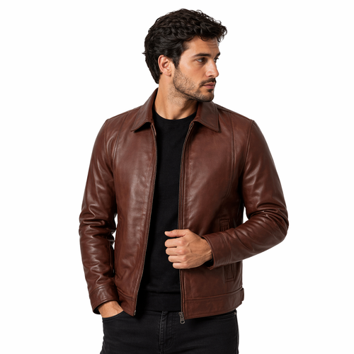 Mens Harrington Leather Jacket