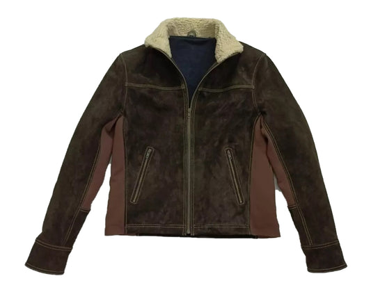 Men's Rick Grimes The Walking Dead Season 6 Real Suede Leather Jacket | Brown