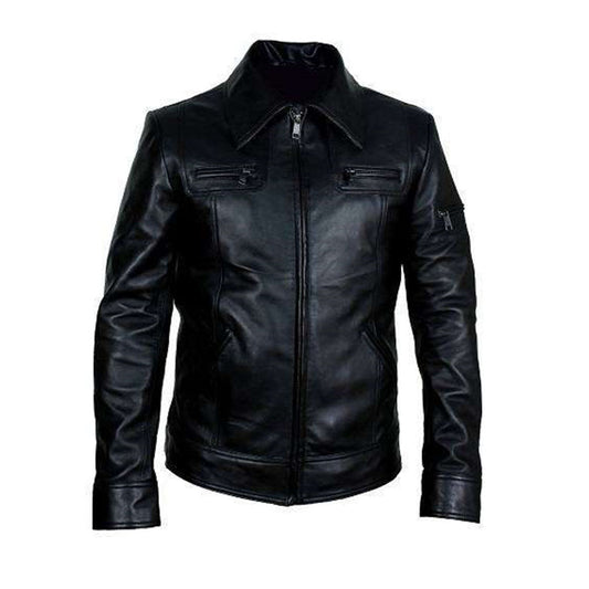 Men's Classic Leather Jacket | Black