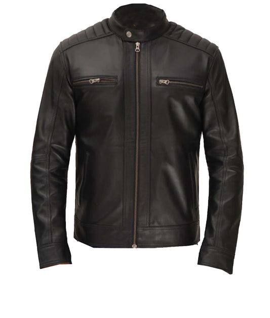 Men's Genuine Leather Jacket | Black