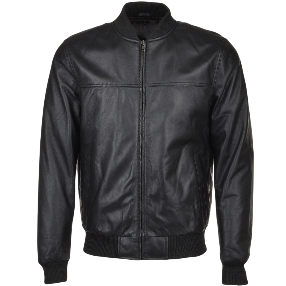 Men's Bomber Leather Jacket | Black, Brown, & Corodovan