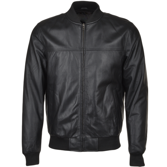 Men's Bomber Leather Jacket | Black, Brown, & Corodovan