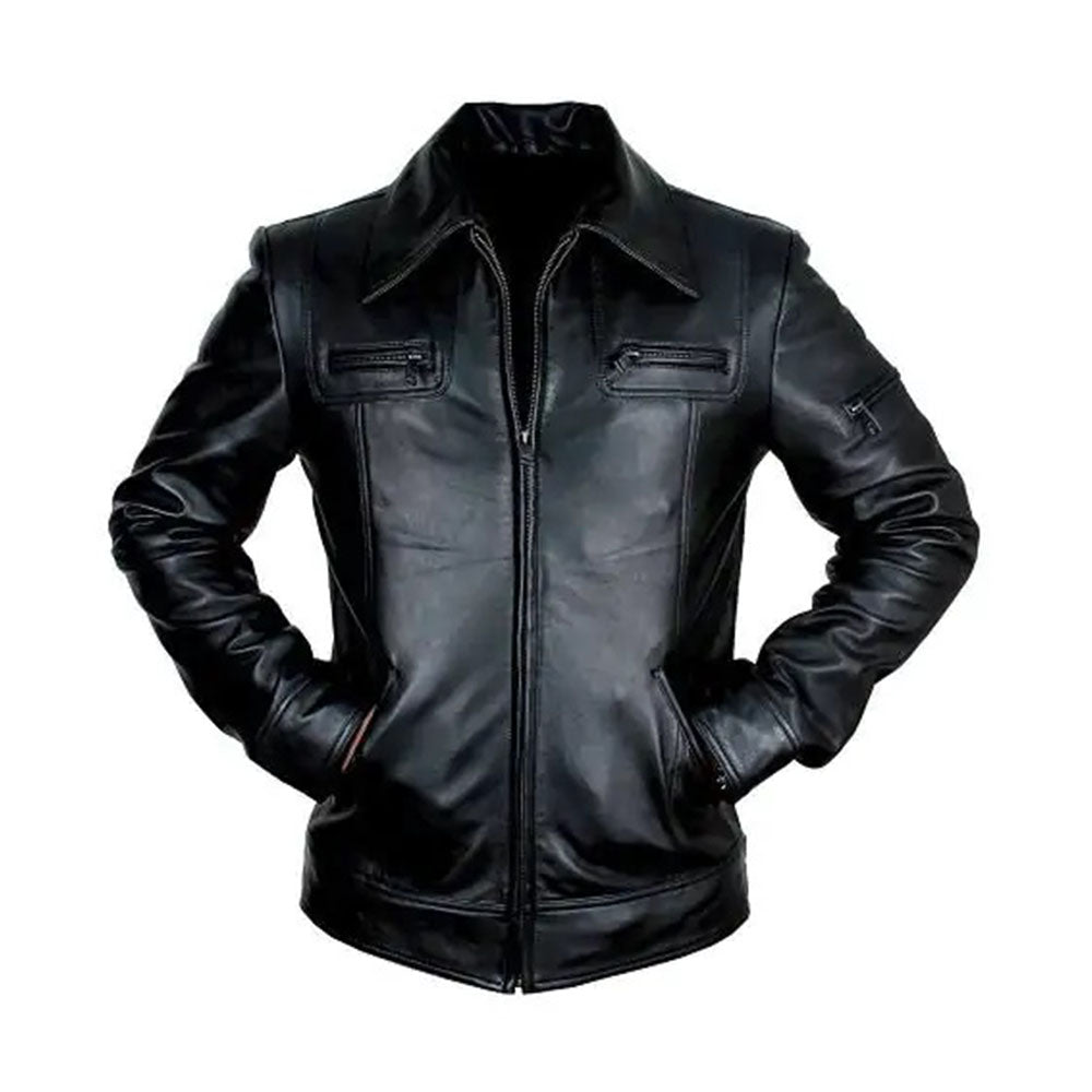 Men's Classic Leather Jacket | Black The Stitch Fit
