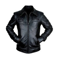 Men's Classic Leather Jacket | Black The Stitch Fit