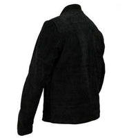 Men's Suede Leather Jacket, Zip Front | Black The Stitch Fit