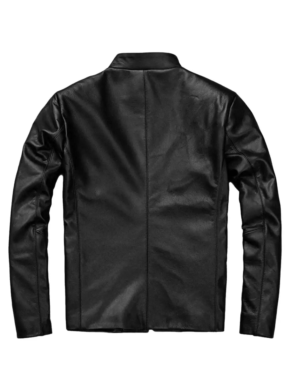 Men's Moto Racer Leather Jacket | Black The Stitch Fit