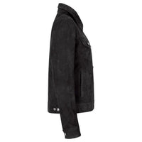 Women's Suede Vintage Jacket, Leather Biker Style | Black & Brown The Stitch Fit