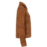 Women's Suede Vintage Jacket, Leather Biker Style | Black & Brown The Stitch Fit