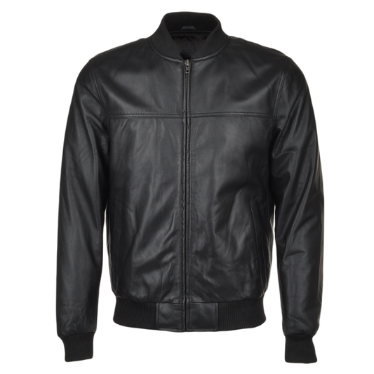 Men's Bomber Leather Jacket | Black, Brown, & Corodovan