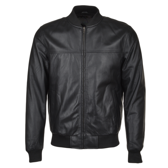 Men's Bomber Leather Jacket | Black, Brown, & Corodovan The Stitch Fit