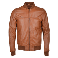 Men's Bomber Leather Jacket | Black, Brown, & Corodovan The Stitch Fit