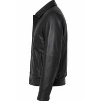 Men' Genuine Classic Leather Jacket | Black & Blue The Stitch Fit