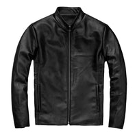 Men's Moto Racer Leather Jacket | Black The Stitch Fit