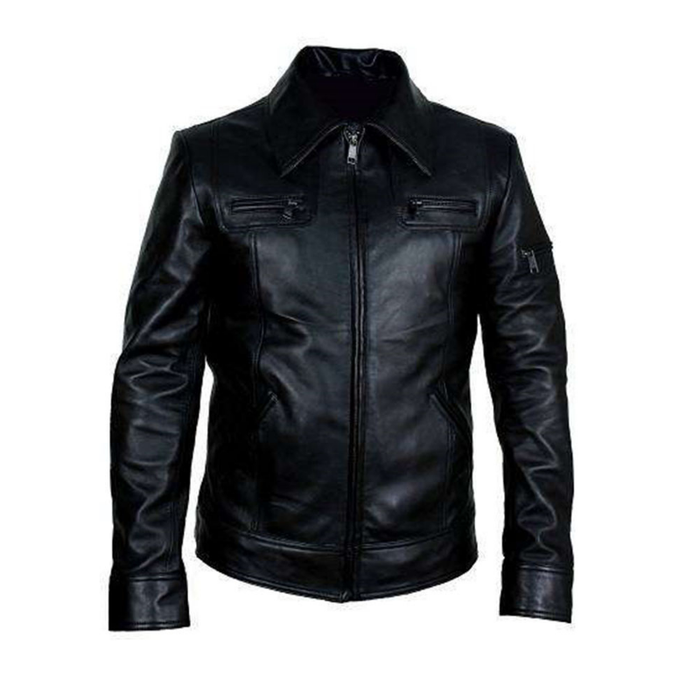 Men's Classic Leather Jacket | Black The Stitch Fit