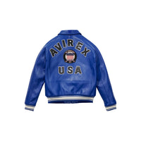 Men's Avirex Real Leather Jacket, Flight Bomber, American Varsity Style