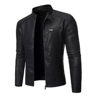Men's Motorcycle Leather Jacket | Black The Stitch Fit