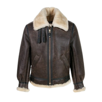 Leon Kennedy Shearling Leather Jacket – Men’s Brown Aviator Bomber Inspired by Resident Evil (RE4) The Stitch Fit