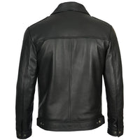 Men's Vintage Harrington Leather Jacket | Black The Stitch Fit