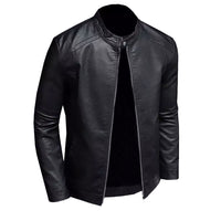 Men's Cafe Racer Leather Jacket | Black The Stitch Fit