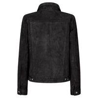Women's Suede Vintage Jacket, Leather Biker Style | Black & Brown The Stitch Fit
