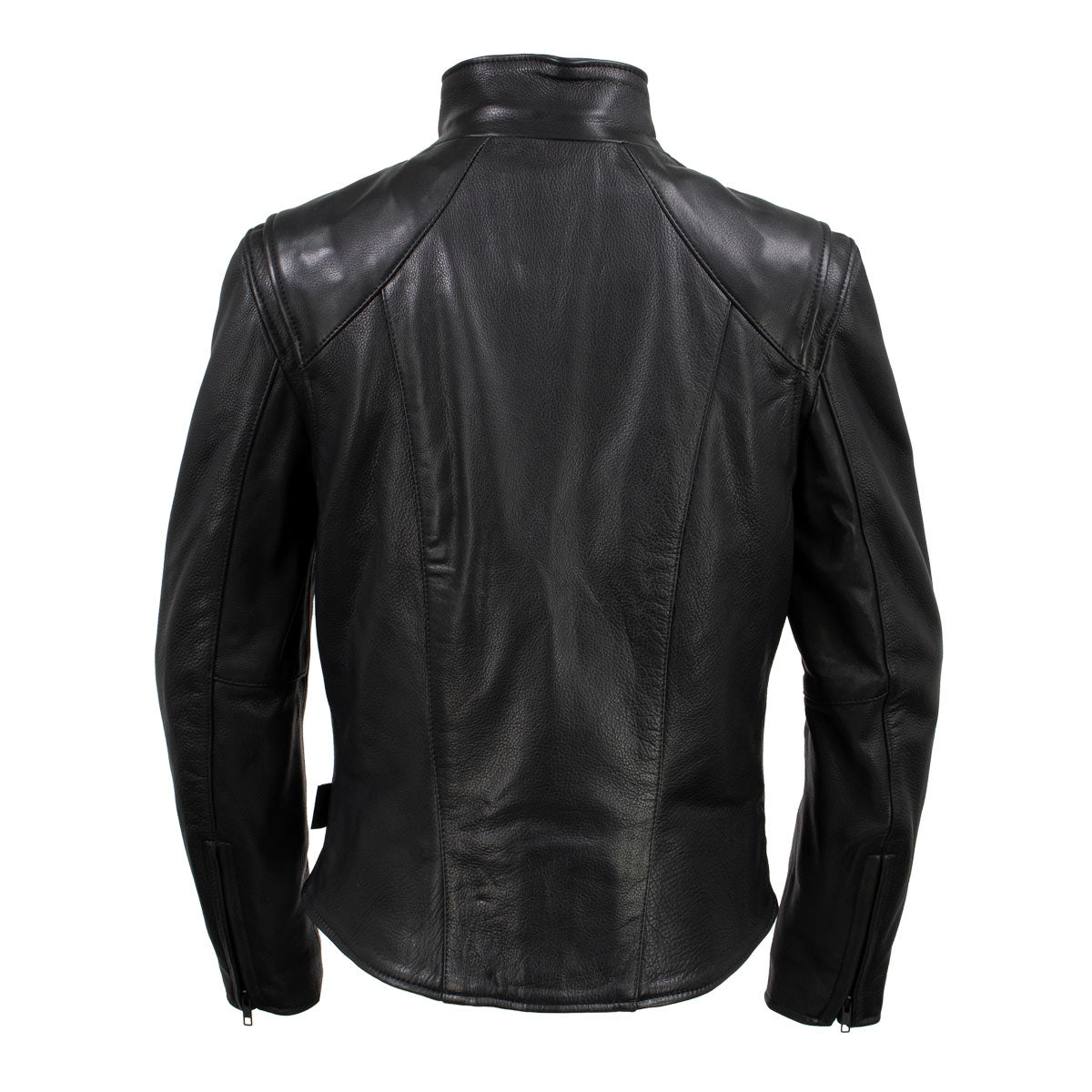 Women's Café Racer Motorcycle Leather Jacket | Black The Stitch Fit