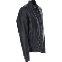 Men's Genuine Leather Bomber Jacket | Black The Stitch Fit