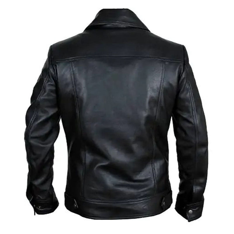 Men's Classic Leather Jacket | Black The Stitch Fit