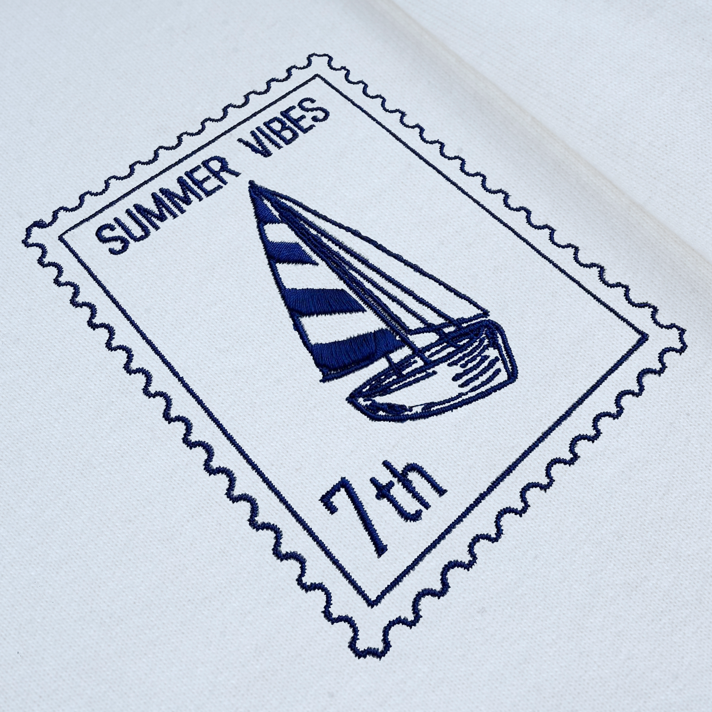 Sailboat - Summer Vibes 7th - Unisex Oversized T-Shirt - White