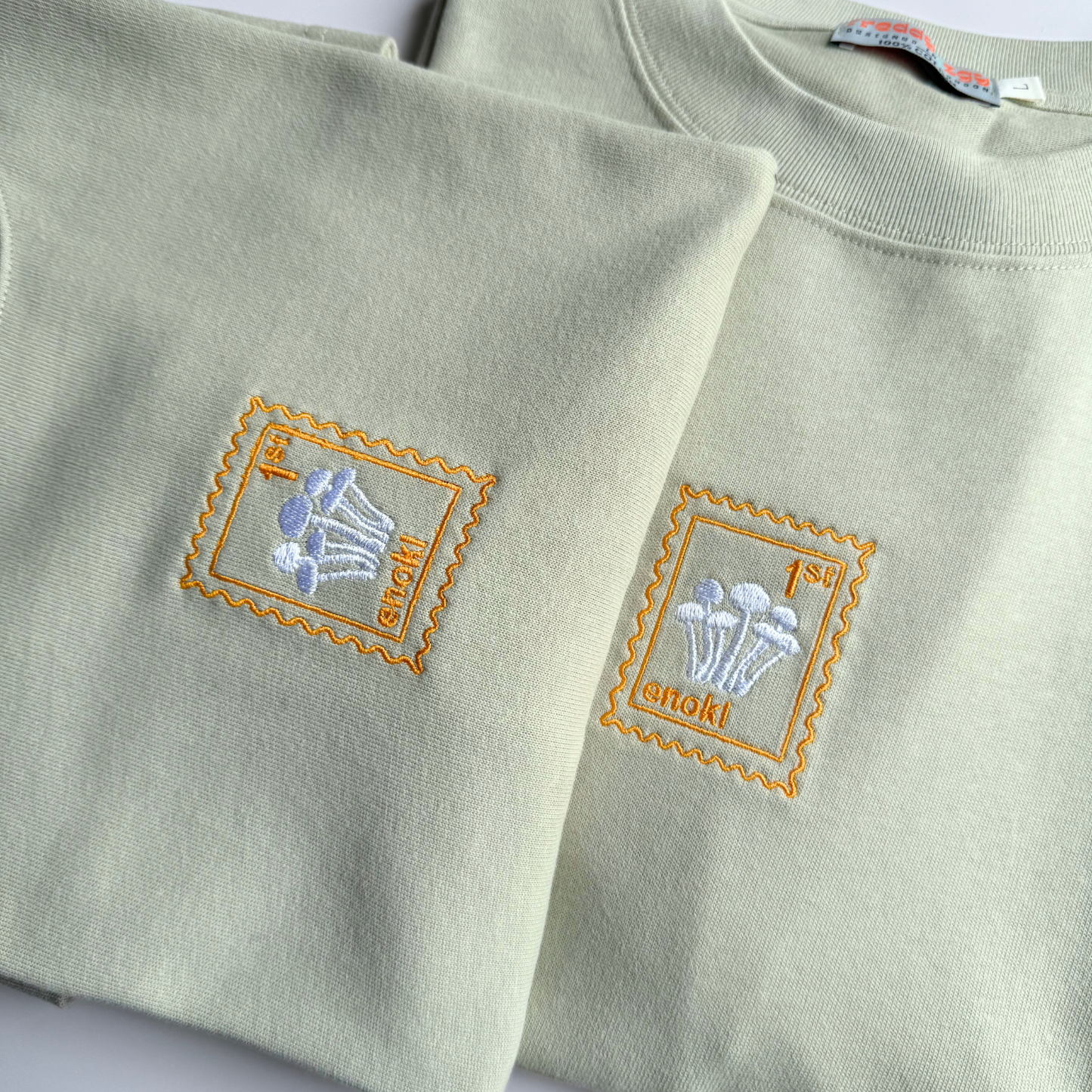 Enoki Mushroom - Oversized Unisex Premium T-Shirt - Pastel Green