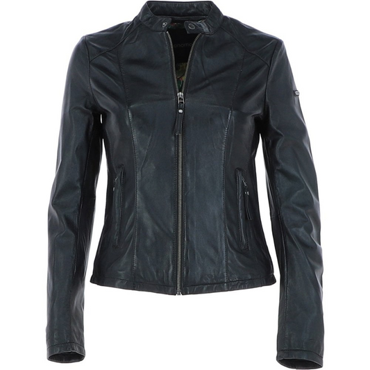 Women's Biker Leather Jacket | Black