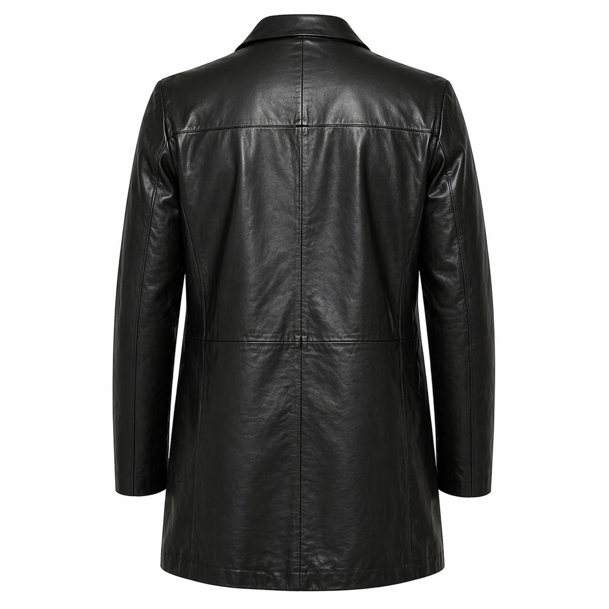 Men's Genuine Leather Blazer Coat | Black The Stitch Fit
