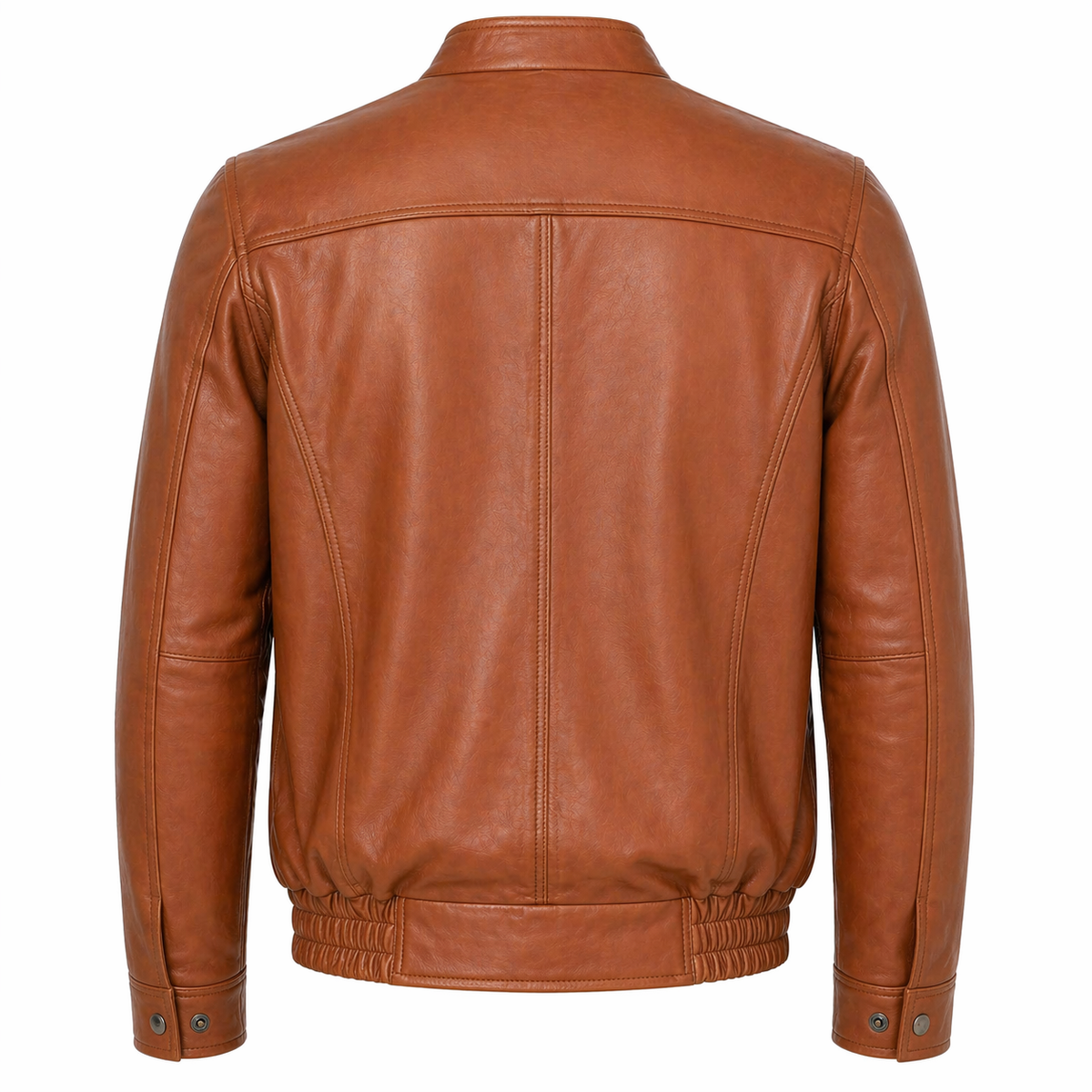 Men's Genuine Leather Bomber Jacket | Brown