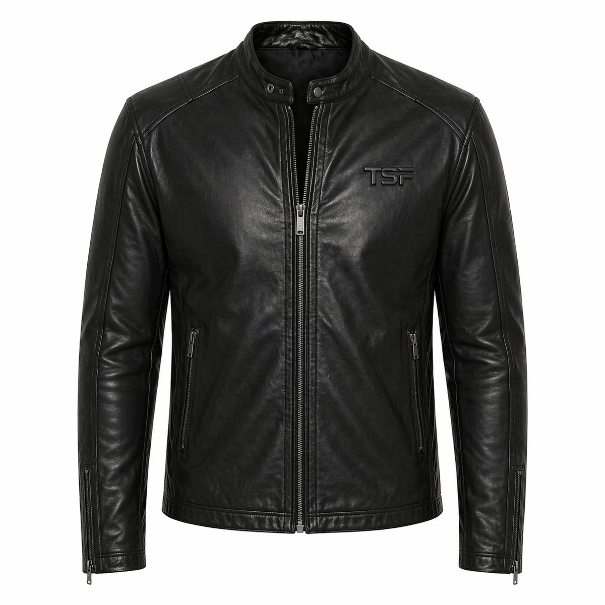 Men's Pure Leather Biker Jacket | Black The Stitch Fit