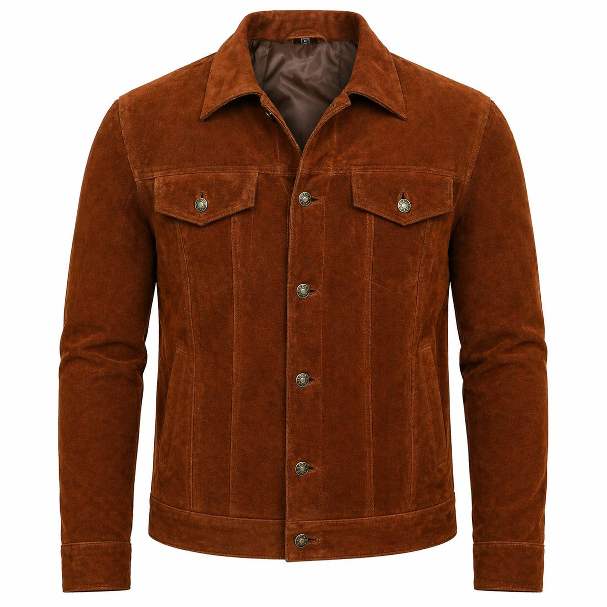 Men's Trucker Suede Leather Jacket,  X-Men 2017 Logan Wolverine 3 Hugh Jackman Style | Brown The Stitch Fit