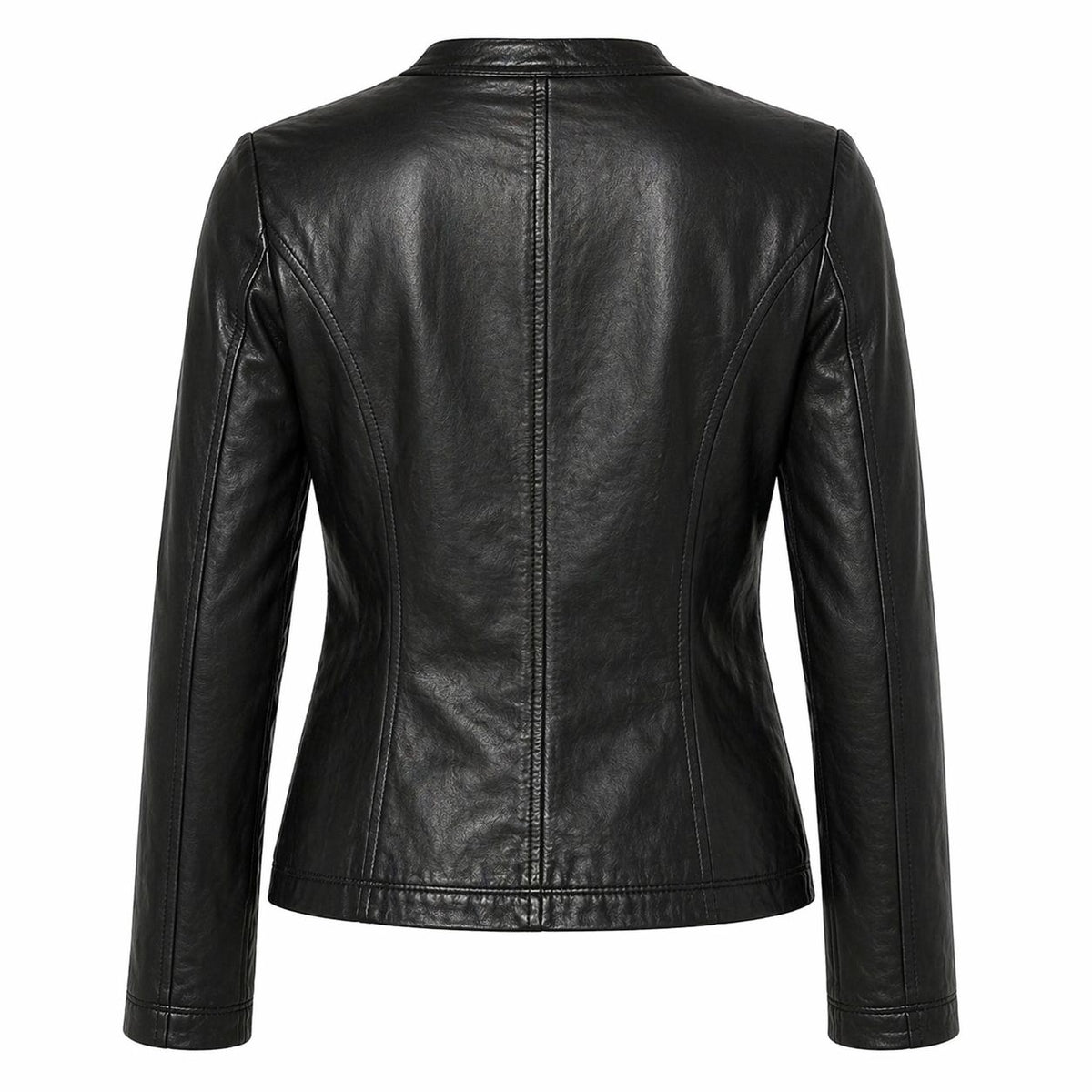 Women Motorcycle Leather Jacket | Black The Stitch Fit