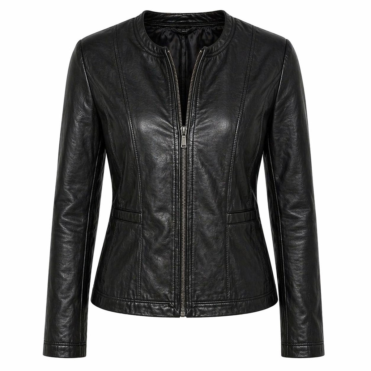 Women Motorcycle Leather Jacket | Black The Stitch Fit