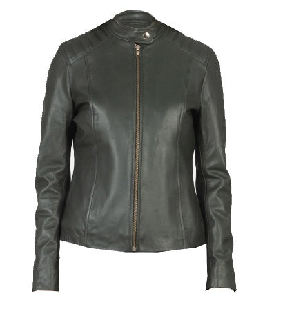 Women's Genuine Leather Jacket | Green
