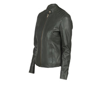 Women's Genuine Leather Jacket | Green The Stitch Fit