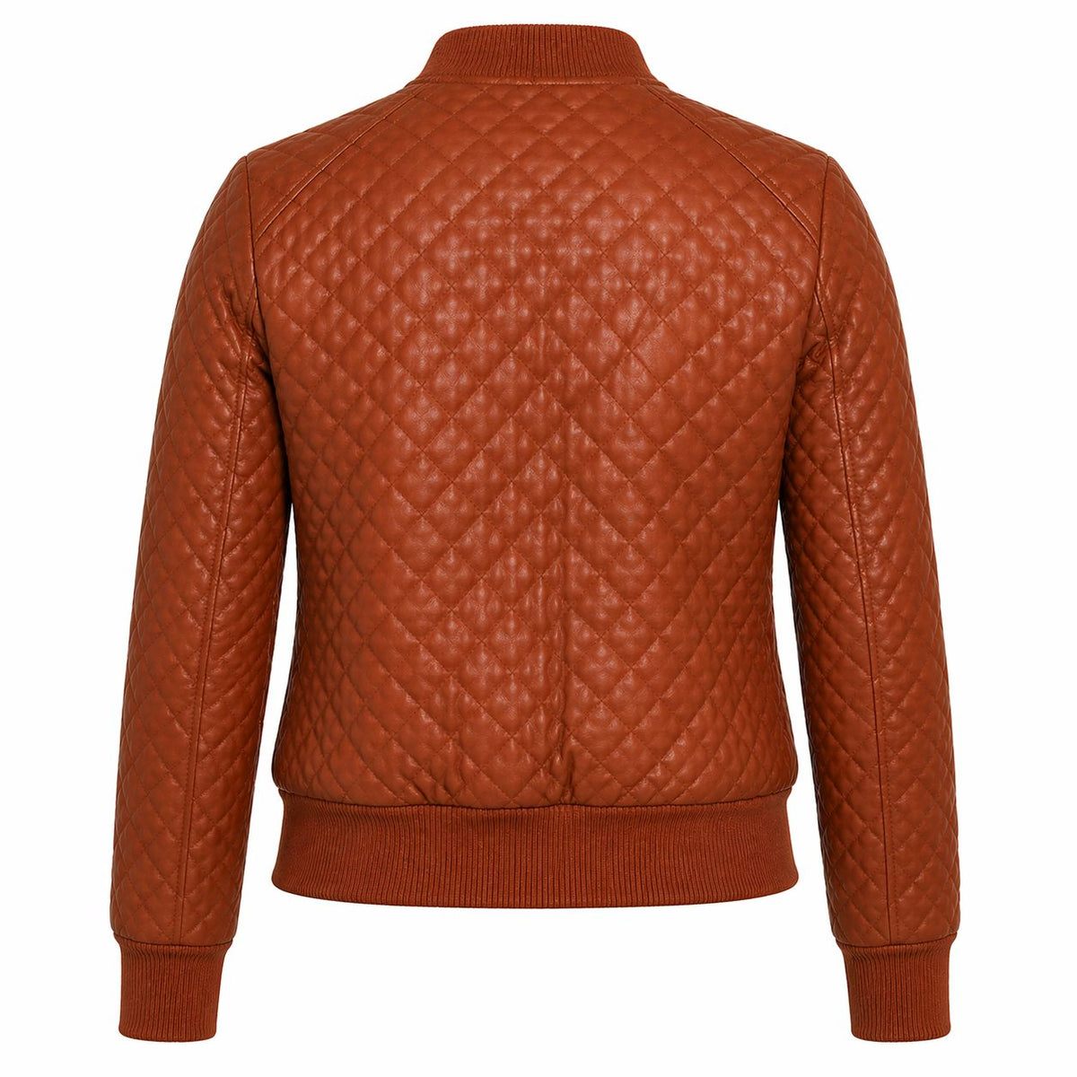 Women's Bomber Zip up Genuine Leather Jacket | Brown The Stitch Fit