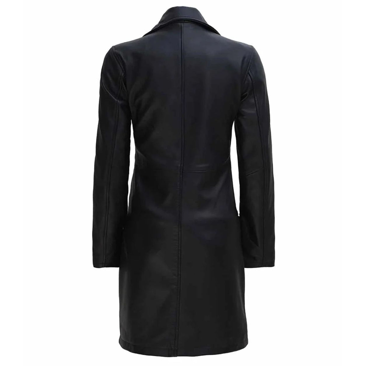 Women's Real Leather Car Coat | Black The Stitch Fit
