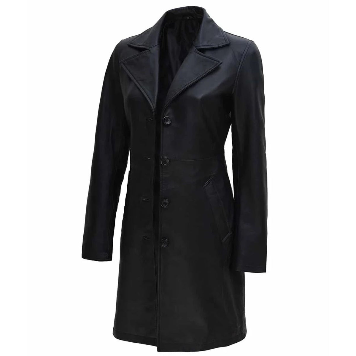 Women's Real Leather Car Coat | Black The Stitch Fit