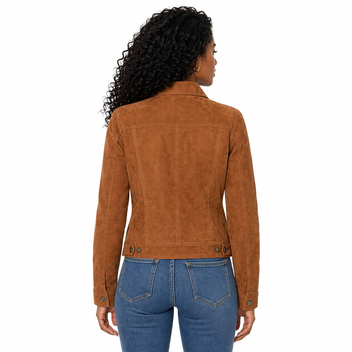 Women's Suede Vintage Jacket, Leather Biker Style | Black & Brown The Stitch Fit