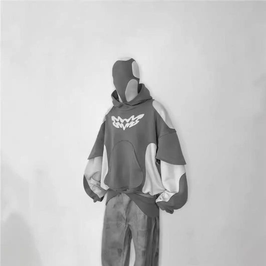 American Y2K Retro Contrast Street Hoodie – Trendy 3D Effect vintage style hoodie