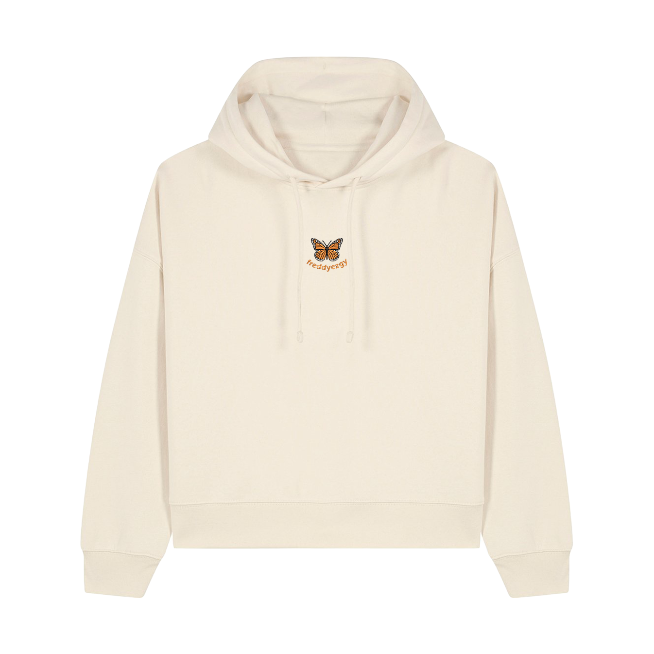 Monarch Butterfly Cropped Hoodie - Butterfly - Unisex Relaxed Fit